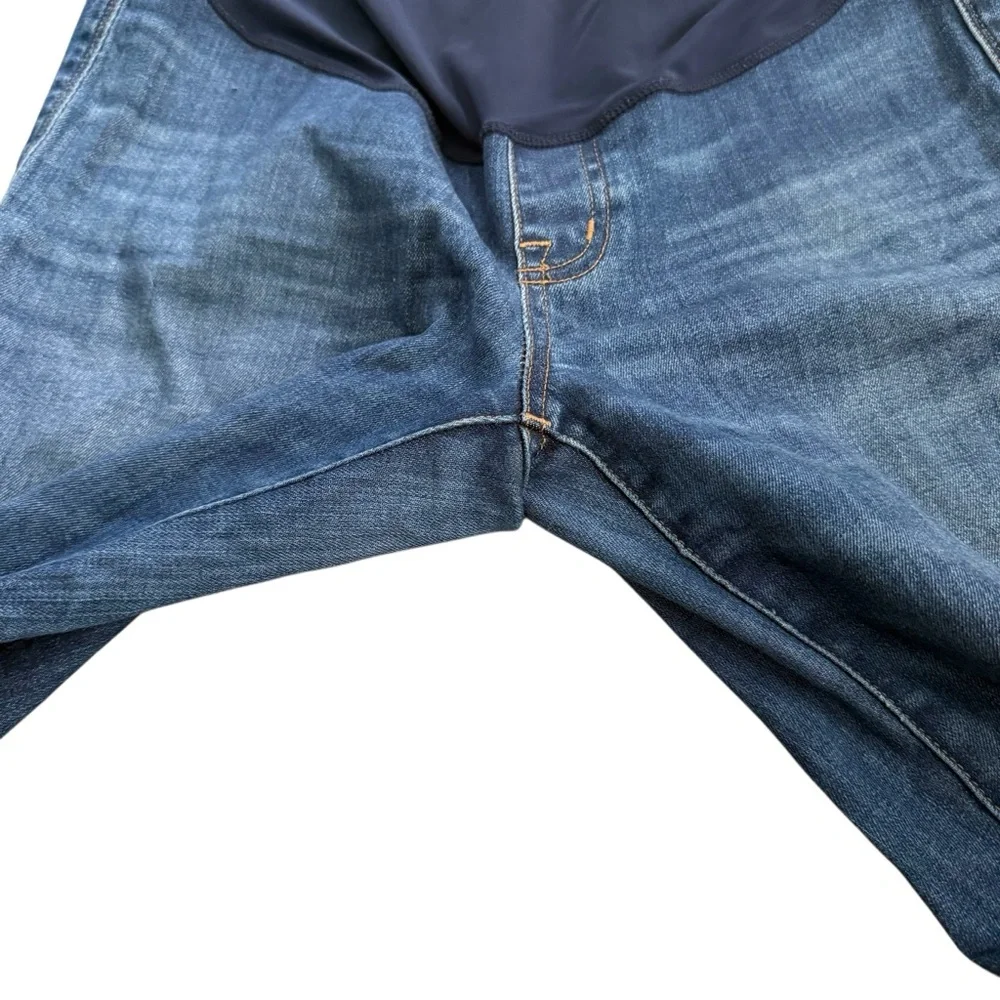 Madewell Maternity Jeans Size 29 Dark Wash Over-The-Belly High-Rise Skinny Jeans - Picture 2 of 5